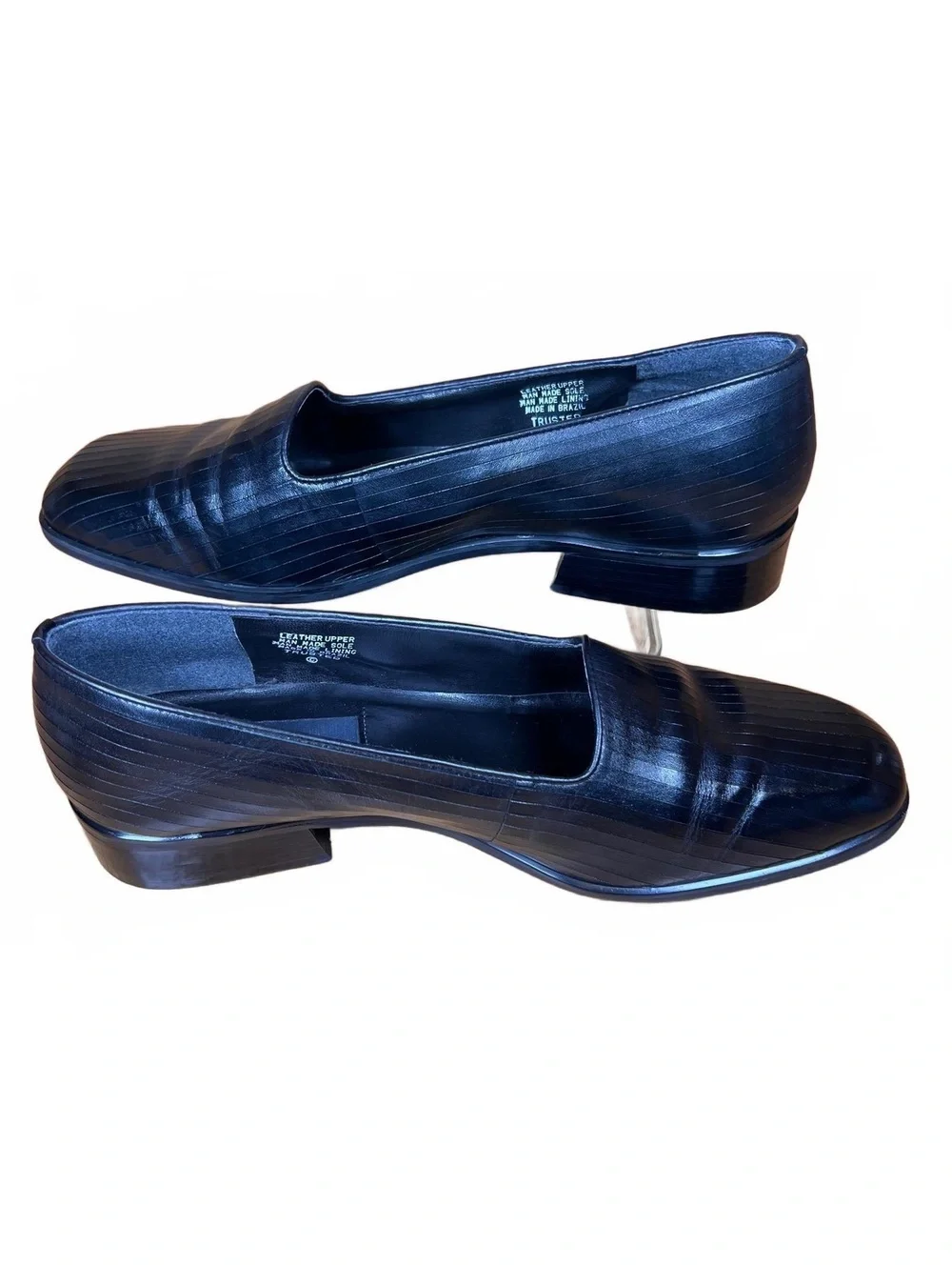 Cappagallo Black Leather Slip-On Loafers Size 11